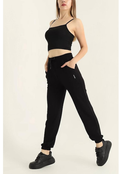 Modal Kumaş Kadın Cepli Jogger Paça Lastikli Eşofman Altı