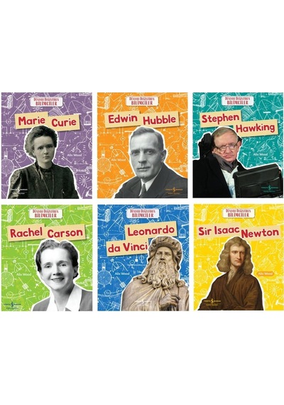 Dünyayı Değiştiren Bilimciler 6 Kitap Marıe Curıe Edwın Hubble Stephen Hawkıng Rachel Carson Leonardo Da Vıncı Sır Isaac Newton