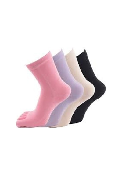 Daren Toe Socks Bayan Parmak Çorap 12 Adet-Standart Pembe