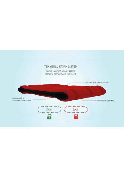 Caretex Slide & Lock Kaymaz Tekerlekli Sandalye Minderi