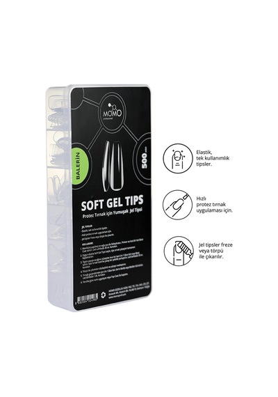 Momo Professional Tırnak Soft Gel Tips 500 Ad. Balerin