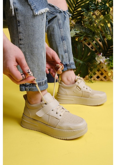 Fallon Bantlı Bağcıklı Kalın Taban Air Kadın Sneaker 001