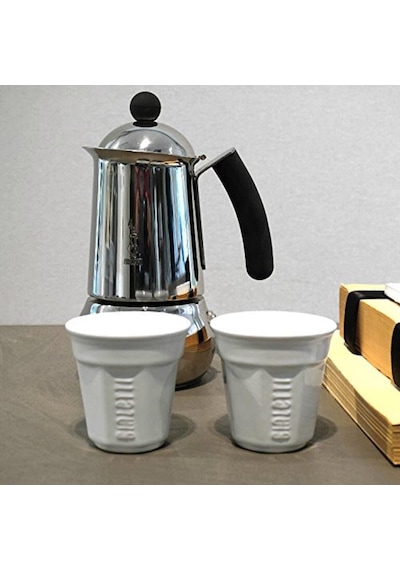 Bialetti Y0tz502 6 Espresso Bardağı, Porselen, Beyaz, 23,7 X 14 X 7 Cm, 6 Parça Diğer