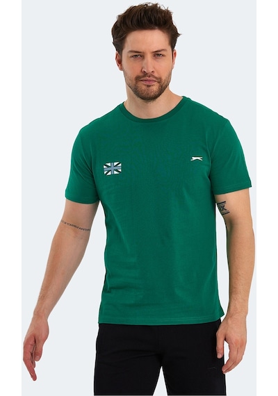 Slazenger PACET Erkek Baskılı Yeşil Tişört