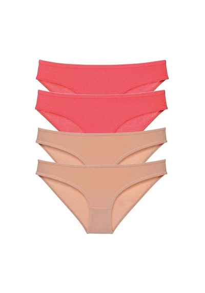 4 Adet Süper Eko Set Likralı Kadın Slip Külot Fuşya Ten Beden: Xl Standart