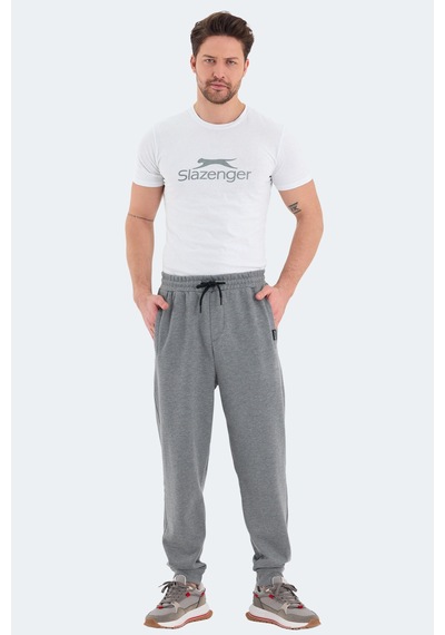 Slazenger Navdeep 2 Li Set Erkek Cepli Dar Paça Siyah - Koyu Gri Eşofman Altı Siyah - Koyu Gri