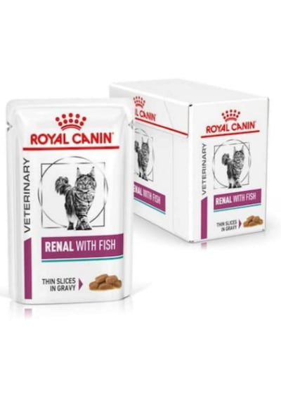 Royal Canin Renal Fish Yaş Kedi Maması 12x85 Gr - Balıklı Böbrek Diyeti 12'li Paket