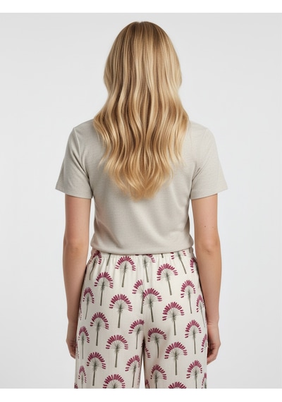 Xint Naturel Keten Karışımlı Oversize Bluz 602604