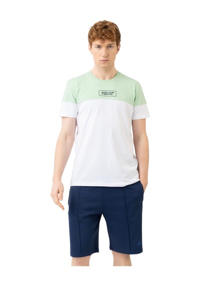United Colors Of Benetton Erkek Tshirt Bnt-m21162 Beyaz
