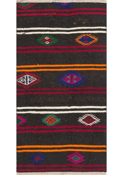 Eşsiz El Dokumaturuncu Kırmızı Rengi Sivas Yün Kilim