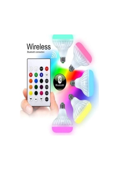 Müzikli Rgb Ledli Ampul Lamba Akıllı Hoparlör Ses Bombası Led Music 1 Adet