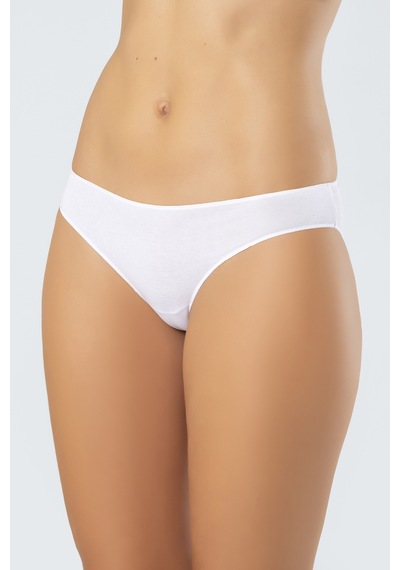 Türen 924 Kadın Likralı Pamuk Bikini Külot 3'lü Paket-beyaz&siyah&ten Siyah