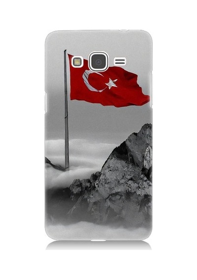 Samsung Galaxy Grand Prime Uyumlu Bayrak Ve Dağ Desenli Silikon Kılıf