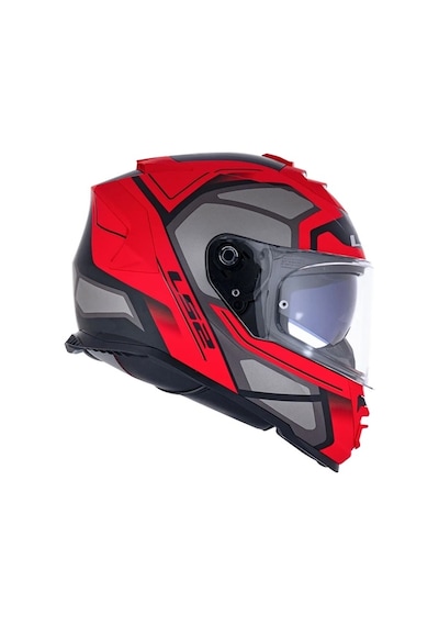 Ls2 Storm 2 Faster Mat Kırmızı Kapalı Motosiklet Kaskı Siyah - Kırmızı