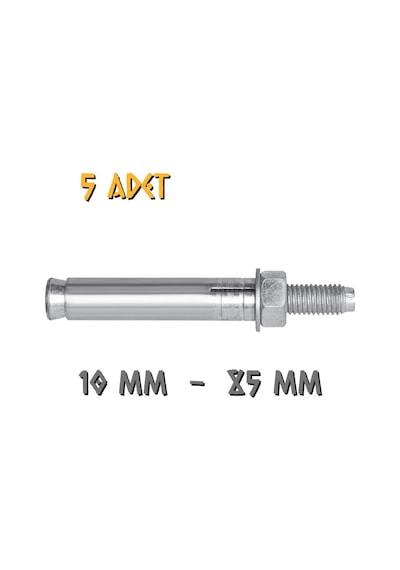 Made Borulu Çelik Dübel 10x85 Mm. - 5 Adet