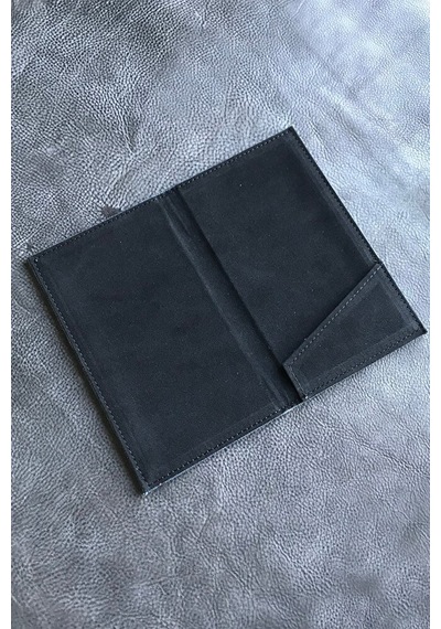 Hesap Sümeni Adisyon Kabı Kot Desen Mavi Vegan Deri 12 X 20 Cm.