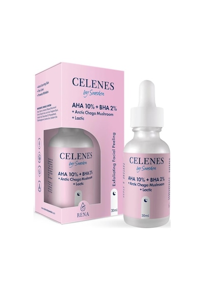 Celenes %Aha + %Bha + Arctic Chaga Mushroom + Lactic Yüz Serumu 30 ML