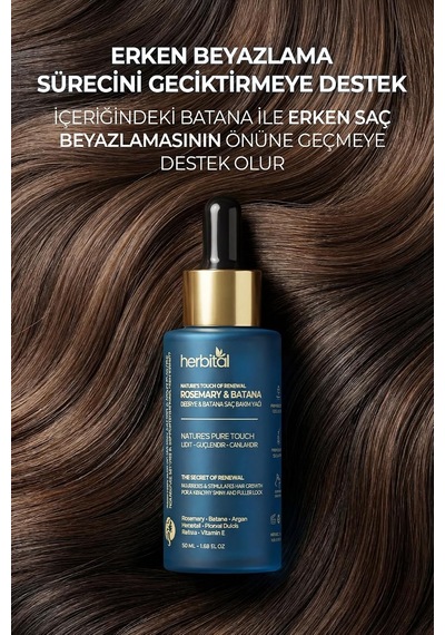 Zenginleştirilmiş Biberiye Yağı Dökülme Ve Beyazlama Karşıtı Batana, Argan, Badem, Vitamin E
