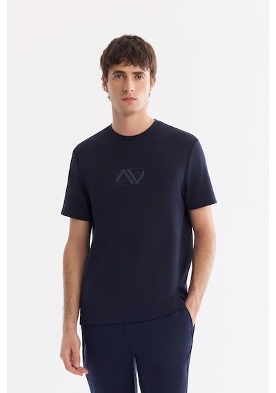 Avva Erkek Lacivert Yanı Lastikli Kırışmaz Teknik Kumaş Slim Fit Chino Pantolon A61y3077