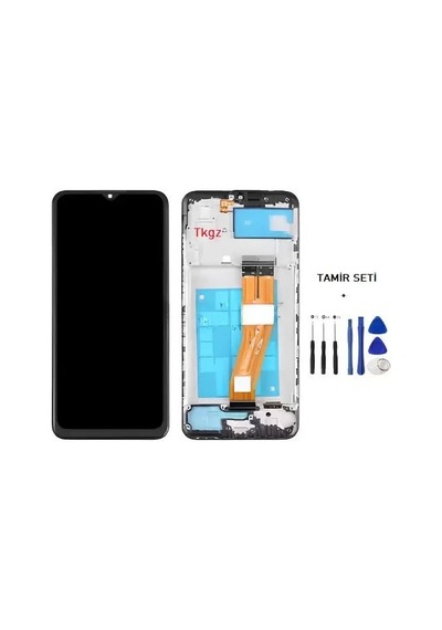 Tkgz - Samsung Galaxy A03 - Sm-a035 Uyumlu Servicepack Lcd Ekran Dokunmatik Full Çıtalı + Tamir Kiti