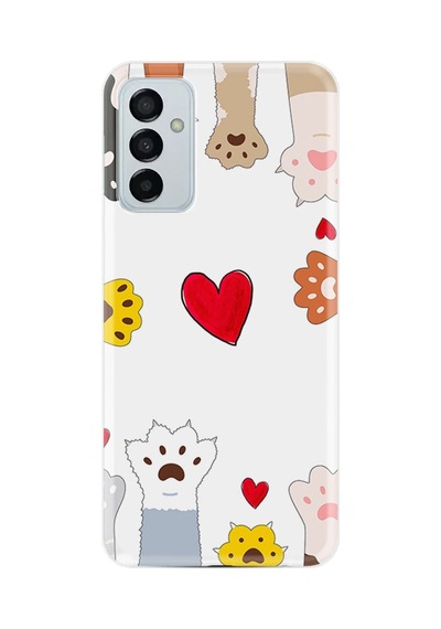Samsung Galaxy Uyumlu A04s Kılıf Resimli Desenli Silikon Platinium Series Kedilerin Aşkı 1903