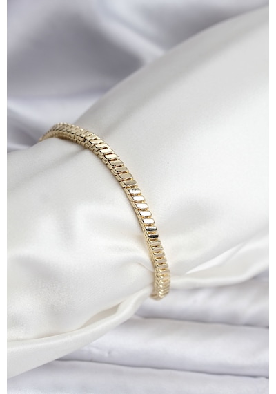 14k Gold Renk Kaplama Kare Zincir Model Cm Kadın Bileklik Diğer