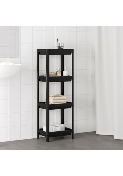 Ikea Vesken Raf Ünitesi, Siyah, 36x23x101 Cm