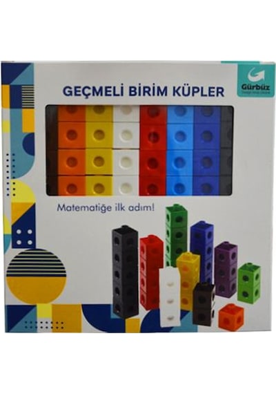 +8 Yaş Geçmeli Birim Küpler 100 Adet (gürbüz Yayınları)