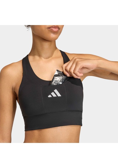 Adidas Adi365 Running Cepli Orta Destekli Kadın Siyah Antrenman Bra Ka2797