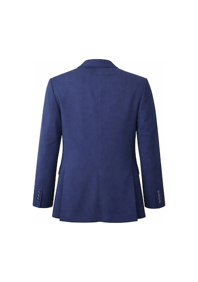Plus Scorpion Erkek Lacivert Mono Yaka Likralı Blazer Ceket Esnek Konfor Kumaş, Tek Düğmeli Slim Fit Lacivert
