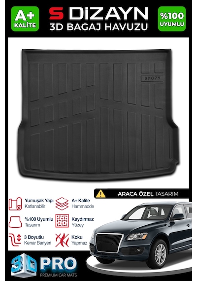 S-dizayn Audi Q5 3d Pro Bagaj Havuzu 2009-2017 A+ Kalite