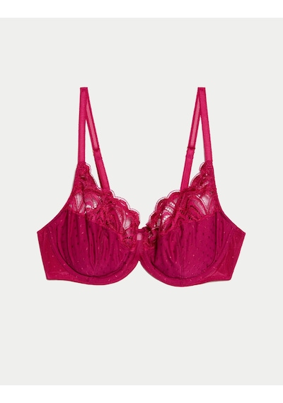 Marks & Spencer Amelia Dantelli Balenli Full Cup Sütyen T33002306 Bordo