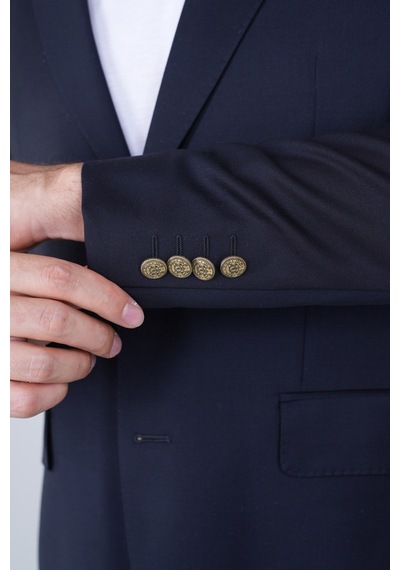 Bisse Comfort Fit Lacivert Dokuma Mono Yaka Çift Yırtmaçlı 4 Drop Yün Blazer Erkek Ceket Pck24knos002 C39 Lacivert Bisse Comfort Fit Lacivert Dokuma Mono Yaka Çift Yırtmaçlı 4 Drop Yün Blazer Erkek Ceket Pck24knos002 C39 Lacivert