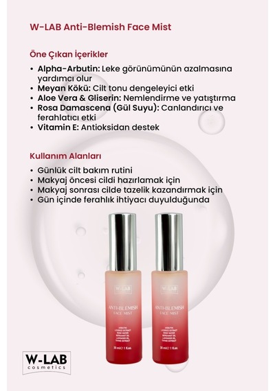 W-Lab Cosmetics Anti-blemish Face Mist 30 Ml