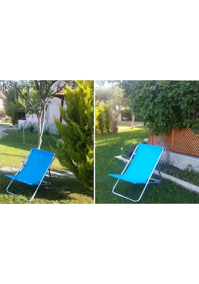 Depolife Depolife Plaj Sandalye Koltuk Şelong Katlanır Yastıklı 5 Kademeli (458038763)