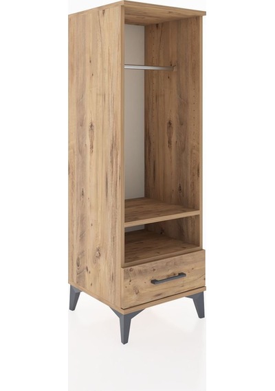 Hyperion Dolap 2 Raflı Tek Çekmeceli Tek Askılı 44x44x134 Çam-çam Atlas Çam