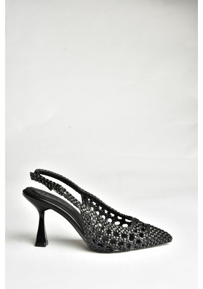 Fox Shoes U250580509 Siyah İnce Topuklu Kadın Ayakkabı Siyah