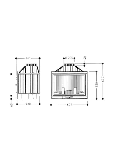 Invicta 700 Primo 14 Kw Fransız Şömine Haznesi 6777-00 Invicta 700 Primo 14 Kw Fransız Şömine Haznesi 6777-00