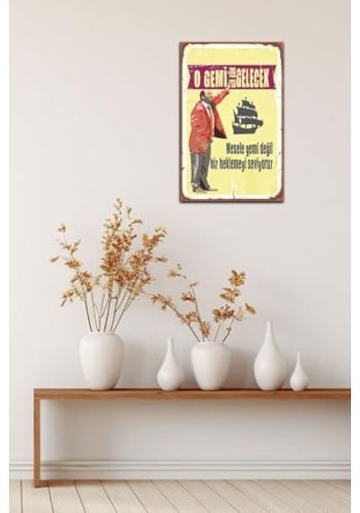 O Gemi Bir Gün Gelecek Retro Vintage Ahşap Mdf Tablo Drtr0097
