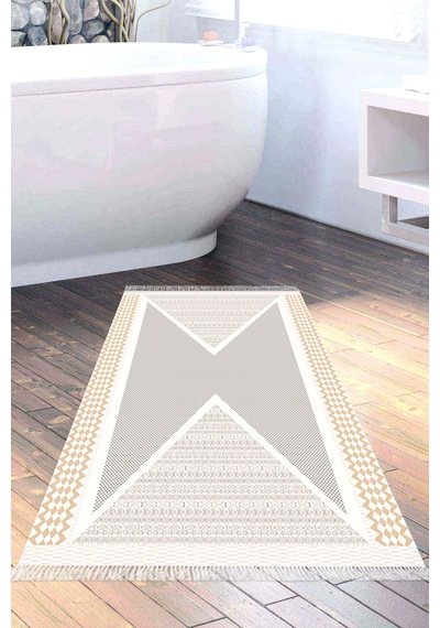 Eko Trend Djt Halı Yıkanabilir Kaymaz Taban P1526 Modern krem
