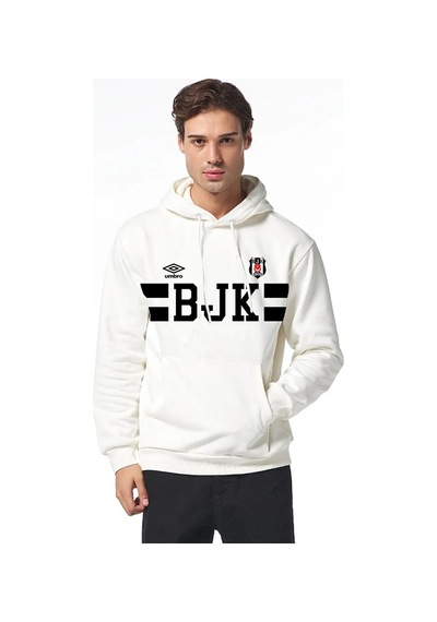 Beşiktaş Kapüşonlu Beyaz Sweatshirt BEYAZ