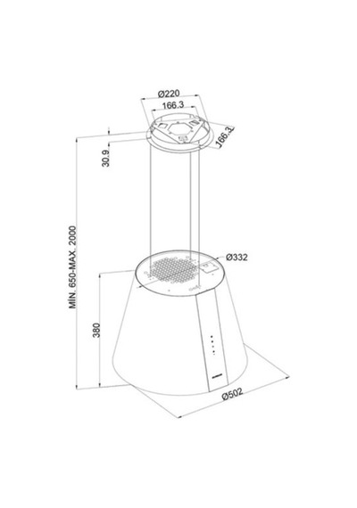 Silverline 4386 Pure Plus Ada Tipi 60 CM Davlumbaz