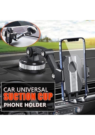 Araç İçi Telefon Tutucu Ayarlanabilir Uzayabilen 360 Dönebilen Vantuzlu Cam Ve Torpido İçin Uygun