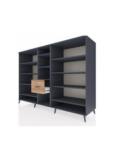 Kronos Dolap 11 Raflı 3 Çekmeceli 220x59x163 Antrasit-antrasit/ç Antrasit-antrasit/çam Kronos Dolap 11 Raflı 3 Çekmeceli 220x59x163 Antrasit-antrasit/ç Antrasit-antrasit/çam