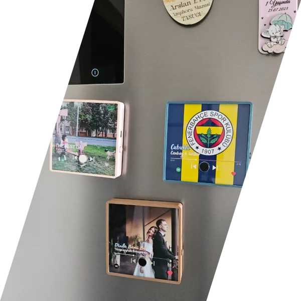 Kişiye Özel Müzikli Magnet Hediyesi Kahverengi