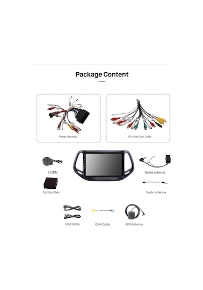 Jeep Compass 2017+ Uyumlu Multimedya Navigasyon Usb Kamera Carplayer 6 Ram