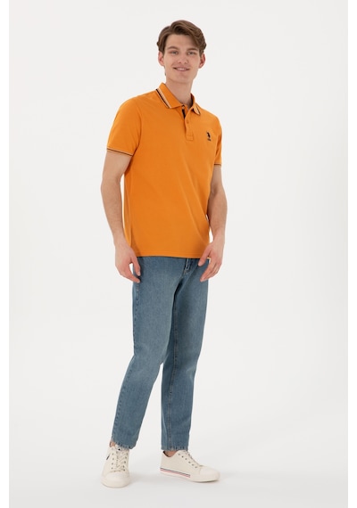 U.S. Polo Assn. Erkek Regular Fit Polo Yaka Kiremit Basic Tişört 50306011-VR031