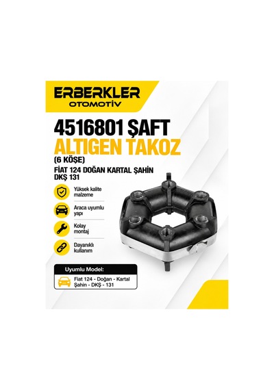 4516801 Şaft Altıgen Takoz 6 Köşe Fıat 124 Doğan Kartal Şahin Dkş 131 Mh17012-nur - Erb1935