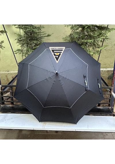Marlux April A-252g Protokol Vale Şemsiyesi Çift Katmanlı Şemsiye 130 CM Siyah