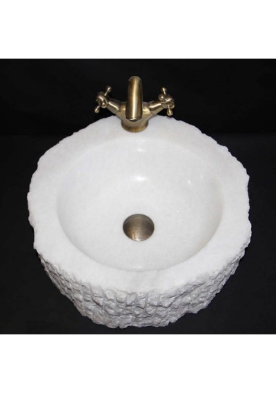 Kristal Beyaz Batarya Çıkışlı Patlatma Lavabo